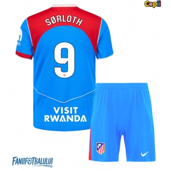 Atletico Madrid Alexander Sorloth #9 Echipament de Fotbal Replică 2025-26 Copii Treilea (+ Șorturi)